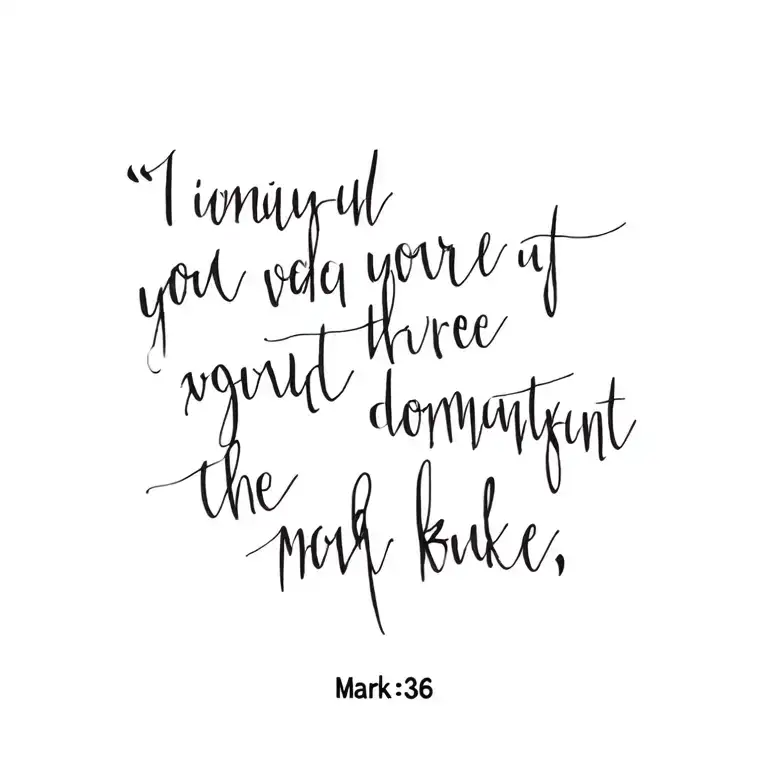 Mark 8:36 bible verse tattoo design idea