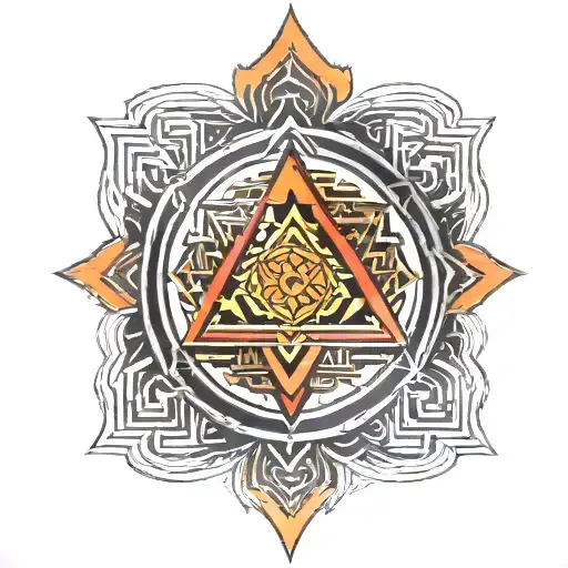 Sri Yantra tattoo design idea