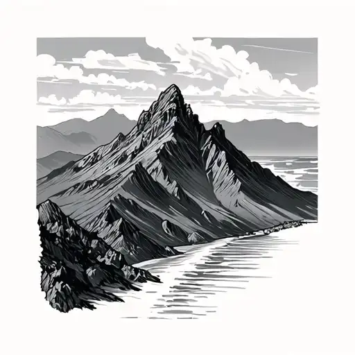 Table Mountain tattoo design idea