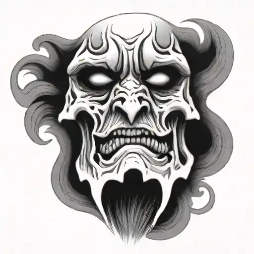 ghost face tattoo design idea
