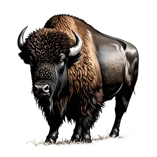 BISON tattoo design idea