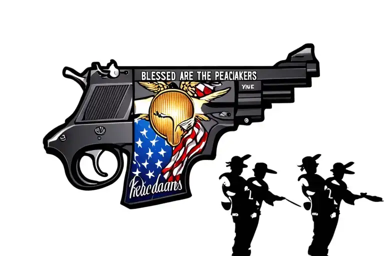 "blessed are the peacemakers " law enforcement tattoo design idea