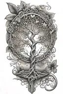DNA double helix, Tree Of Life tattoo design idea