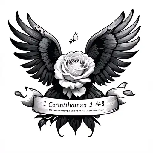 1 Corinthians 13 4 8 tattoo design idea
