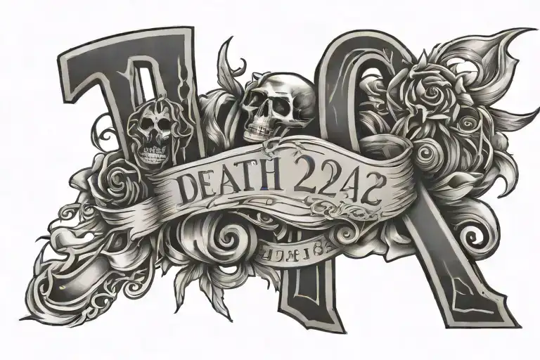 date may 1 2022 death date tattoo design idea