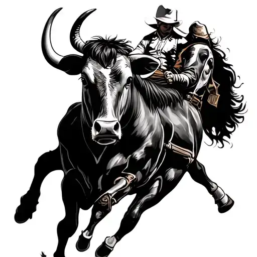 Bull Rider tattoo design idea