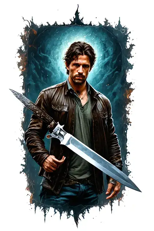 angle blade from supernatural sam und dean tattoo design idea