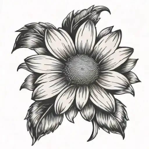 simple daisy flower with numbers 999 juice wrld tattoo design idea