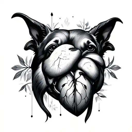 Minimalist containing psychology, dog, brain, heart, vitriol, 444,1308, key, rosicrucous, hemertism, fortune, aries tattoo design idea