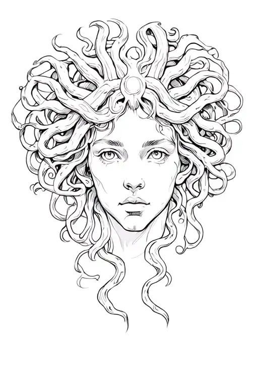 medusa head tattoo design idea
