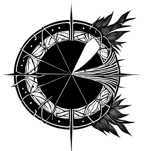 kaizen enclosed in a circle tattoo design idea