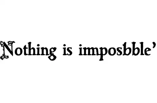 "Nothing is impossible" tattoo design idea