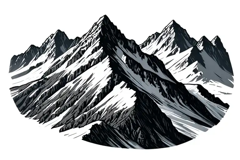 Swiss Alps tattoo design idea