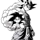 goku with little cloud tattoo design idea