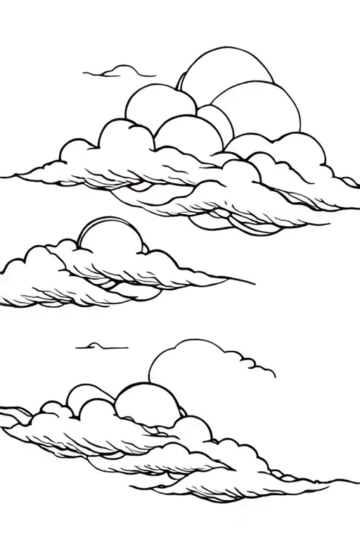 japanese clouds tattoo design idea