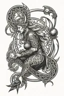 runes and freya  tattoo design idea