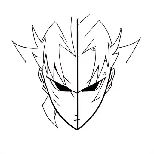 bleach ichigo mask splitting tattoo design idea