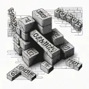 bricks with GRANNY'S wrote in the middle 3D representation tattoo design idea