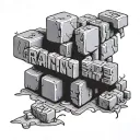 bricks with GRANNY'S wrote in the middle 3D representation tattoo design idea