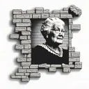 bricks with GRANNY'S wrote in the middle 3D representation tattoo design idea