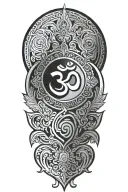 Incorporate an aum symbol tattoo design idea