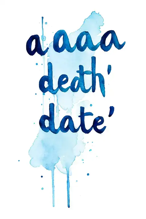 "aaa" death date tattoo design idea