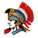 centurion profile tattoo design idea