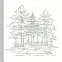 west coast trees tattoo design idea