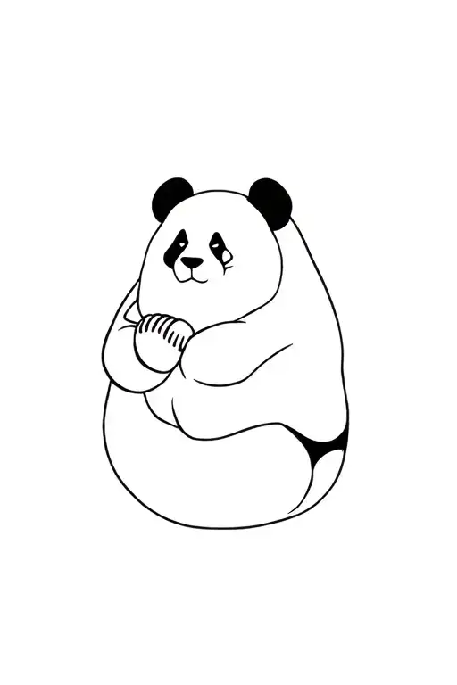 panda bear tattoo design idea