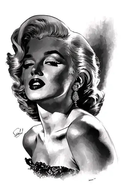 Marilyn Monroe tattoo design idea