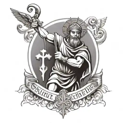 Saint Christopher tattoo design idea