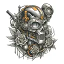 welding blueprint incorporating elements tattoo design idea