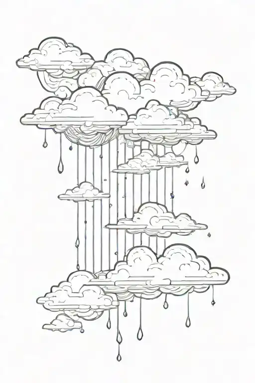 Rain Cloud tattoo design idea