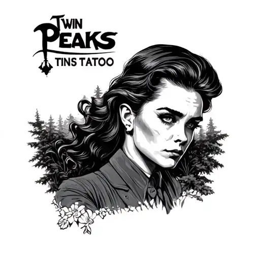 Twin Peaks tattoo design idea