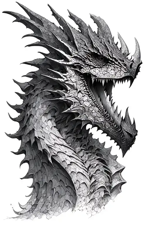 Alduin from Skyrim tattoo design idea