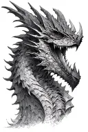 Alduin from Skyrim tattoo design idea