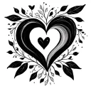 2 hearts within each other for mom & daughter combo tattoo design idea