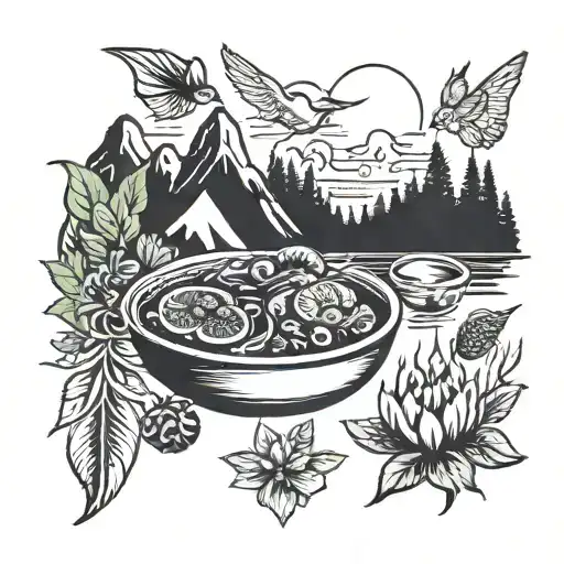 nature/trips /cooking/ free spirit tattoo design idea