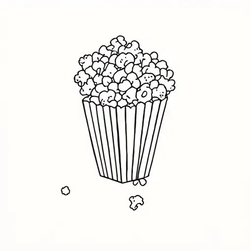 loose popcorn tattoo design idea