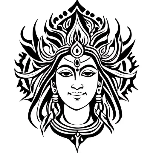 kali devi bhawan katra and mata tattoo design idea