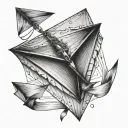 Kite with an envelope tattoo design idea