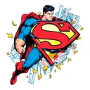 superman logo surrounded tattoo design idea