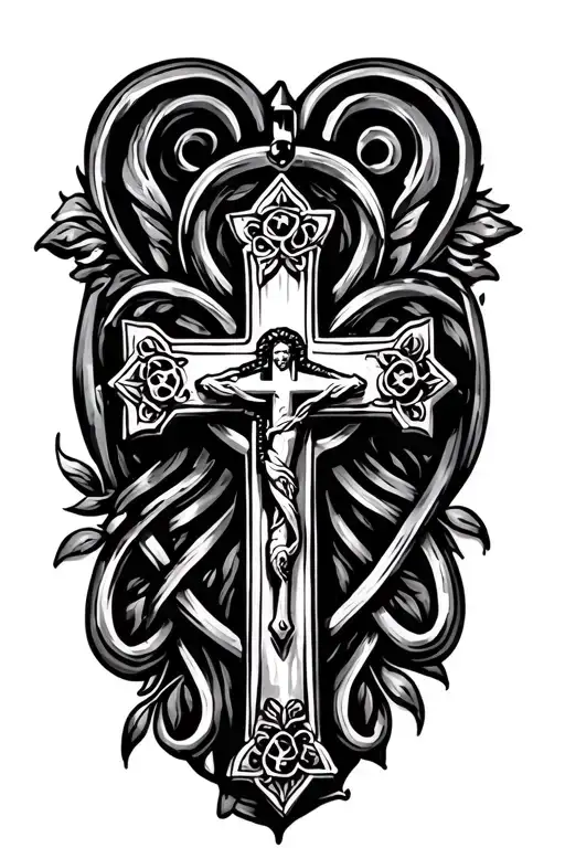 Rosary Cross tattoo design idea