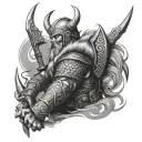 Nordic berserker viking sleeve tattoo tattoo design idea