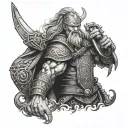 Nordic berserker viking sleeve tattoo tattoo design idea