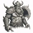 Nordic berserker viking sleeve tattoo tattoo design idea