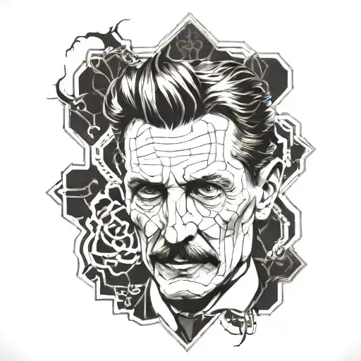 nikola tesla tattoo design idea