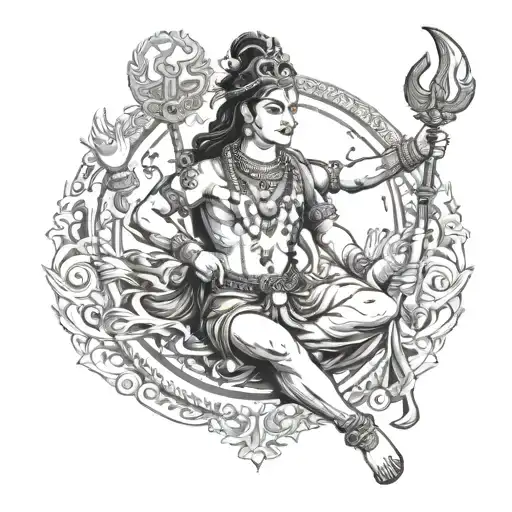 if your are alone hit gym be spiritual and ferocious and it should include lord Krishna and Shiva no photos but symbols tattoo design idea