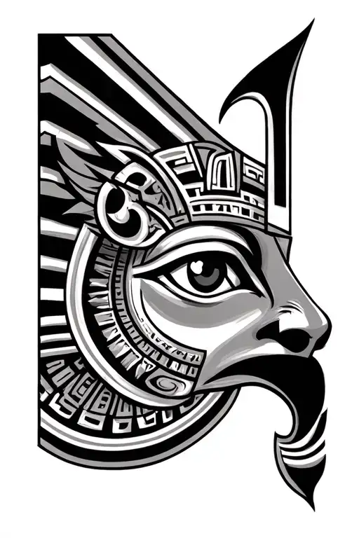 eye of horus and sekhmet tattoo design idea