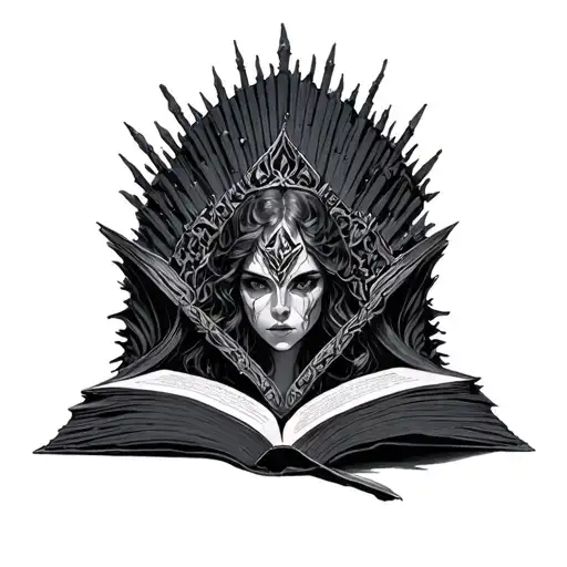 throne of glass book fantasy tattoo design idea